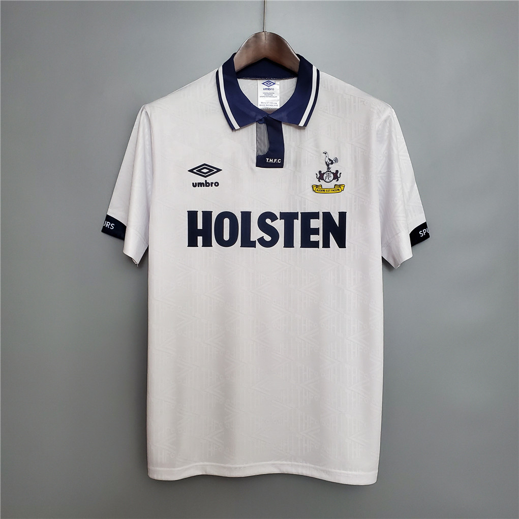 Tottenham Hotspur Retro Football Jersey Home Custom Shirt 1991/93