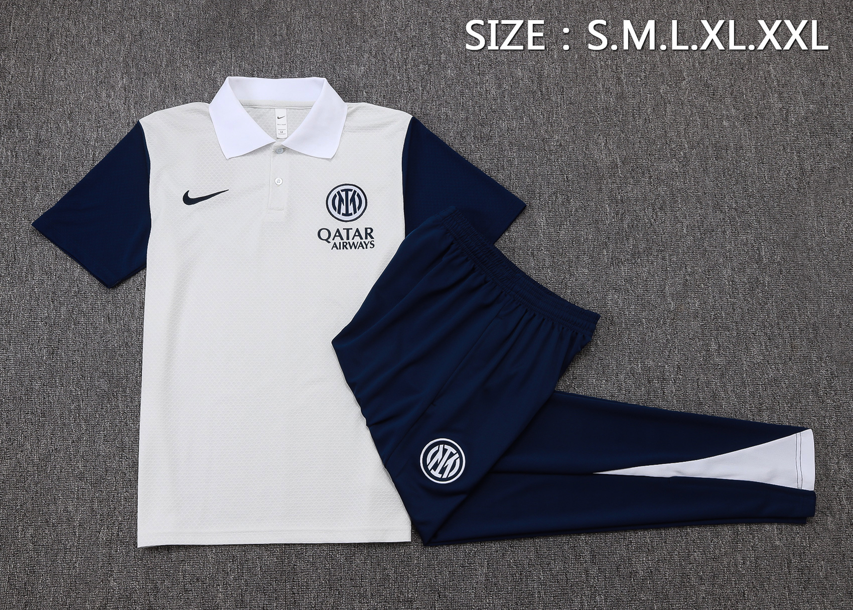 Inter Milan Training Kit (Polo+Pants) Off-White 2025/26