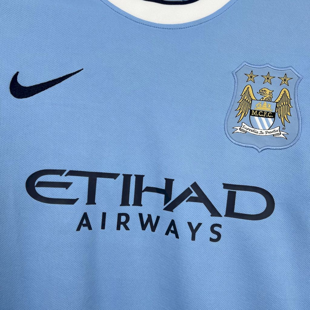 Manchester City Retro Home Football Jersey Shirt 2013/14