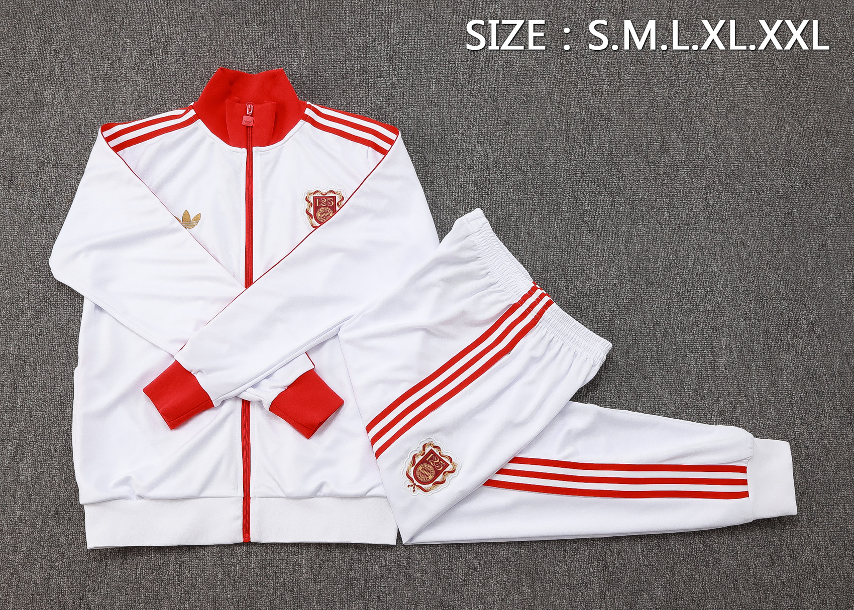 Bayern Munich Training Kit (Jacket+Pants) White 2025/26 - 125th Anniversary