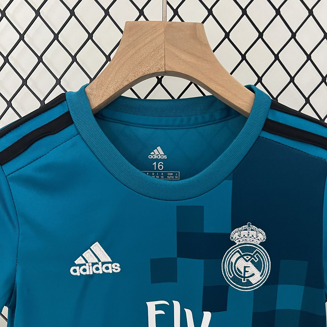 Real Madrid Retro Jersey Third Away Kids Kit Jersey+Shorts 2017/18