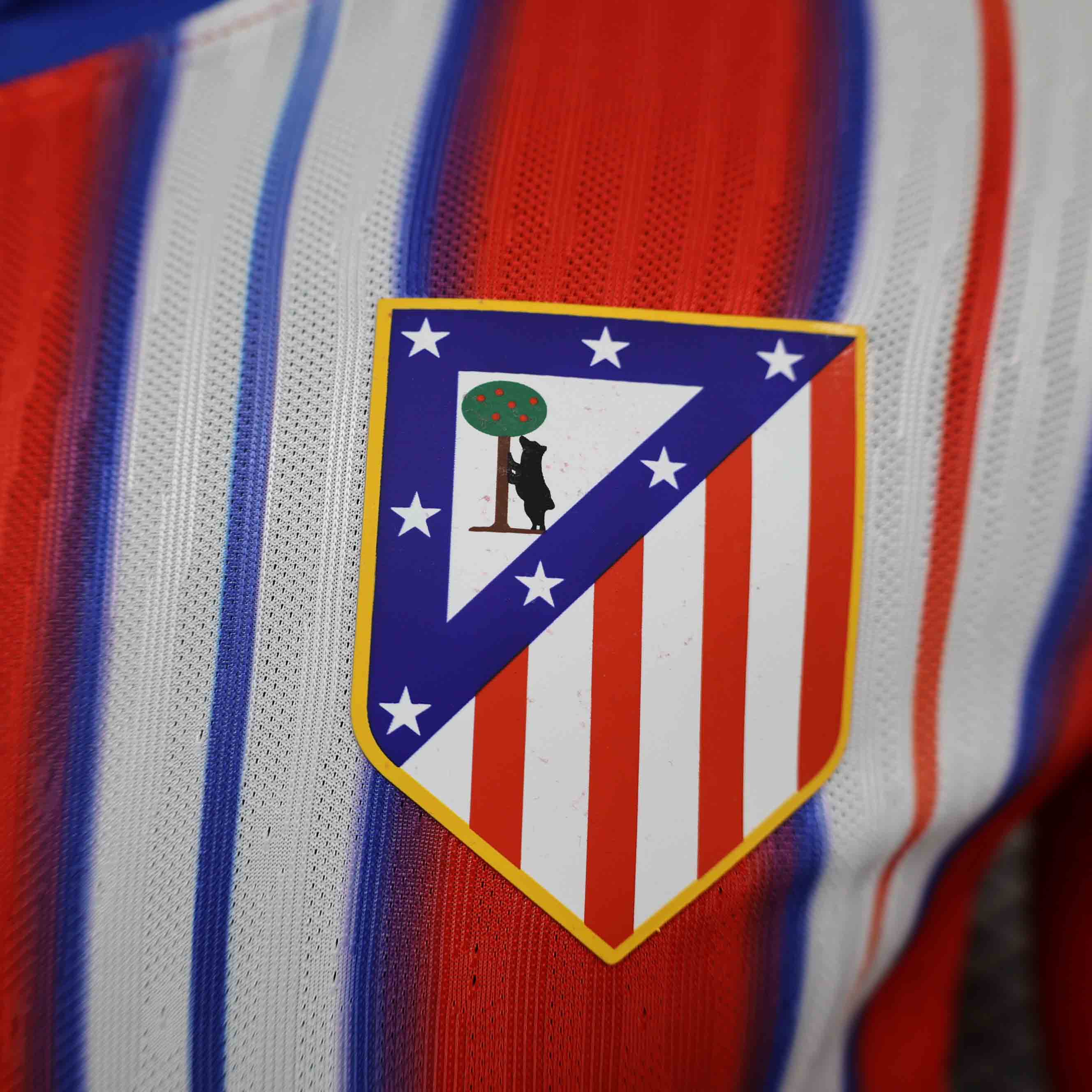 Authentic Soccer Jersey Atletico Madrid Home Long Sleeve Shirt 2024/25