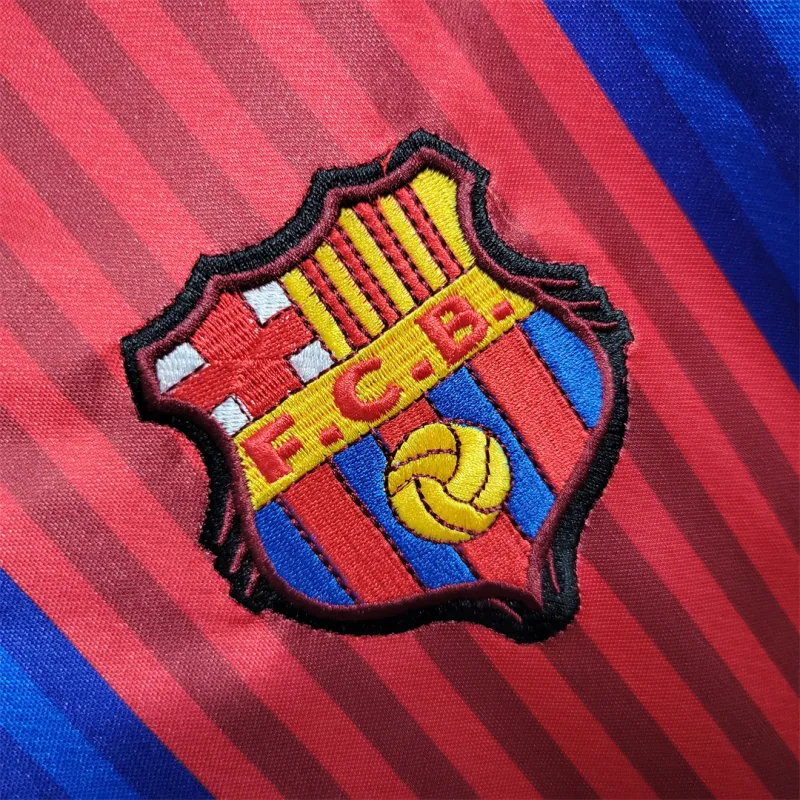 Barcelona Retro Jersey Home Long Sleeve Soccer Shirt 1991-92
