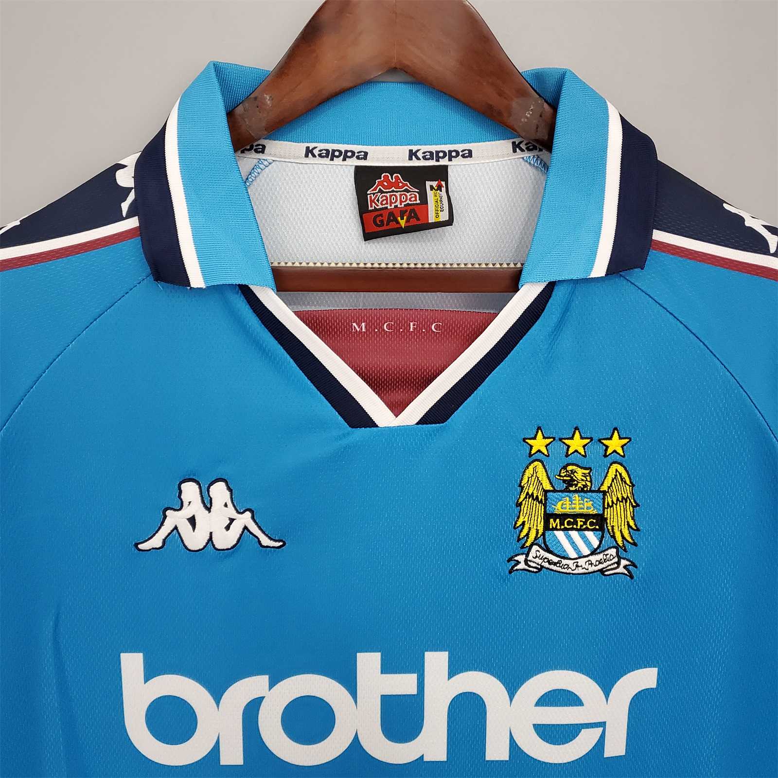 Manchester City Retro Home Football Jersey Shirt 1997/99