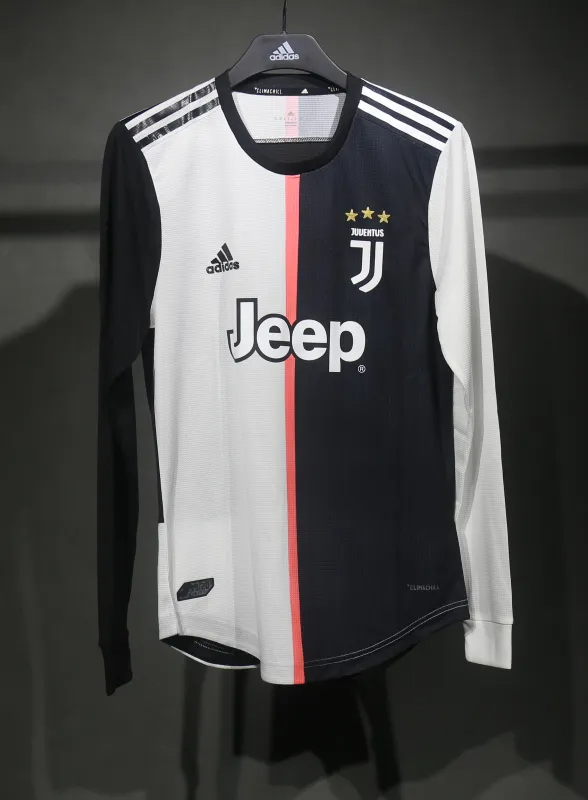 Juventus Authentic Soccer Jersey Home Long Sleeve Shirt 2019-20