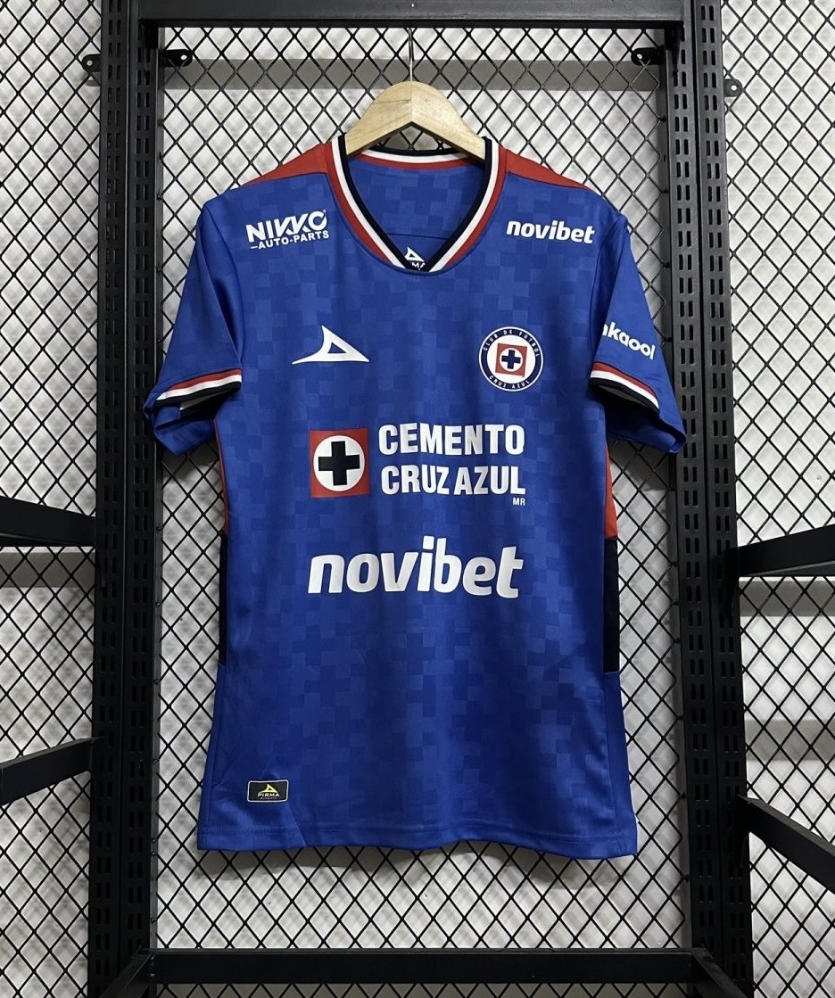 Cruz Azul Soccer Jersey Home Custom Shirt 2025-26 - With Sponsor