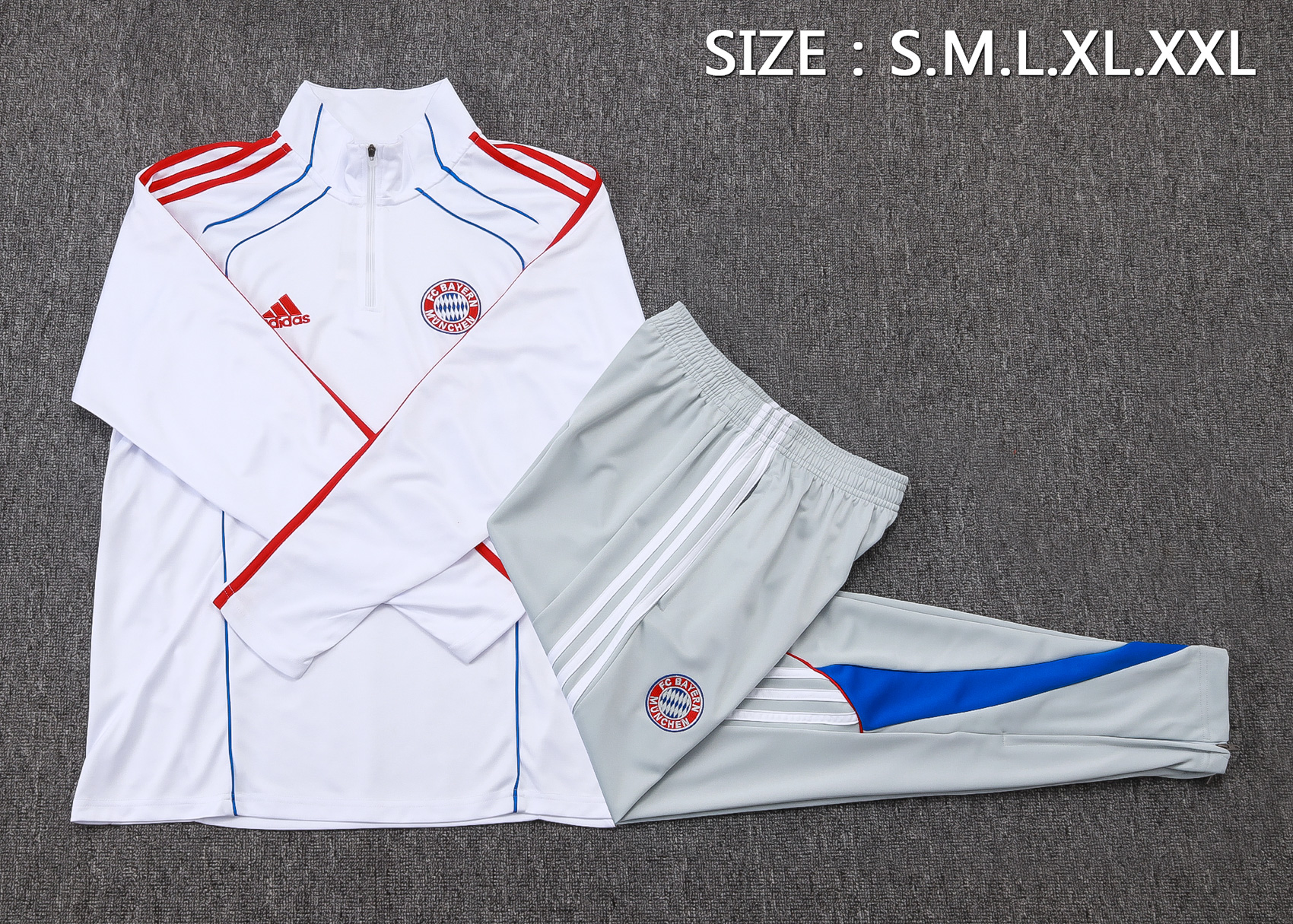 Bayern Munich Training Kit (Sweatshirt+Pants) White 2025/26