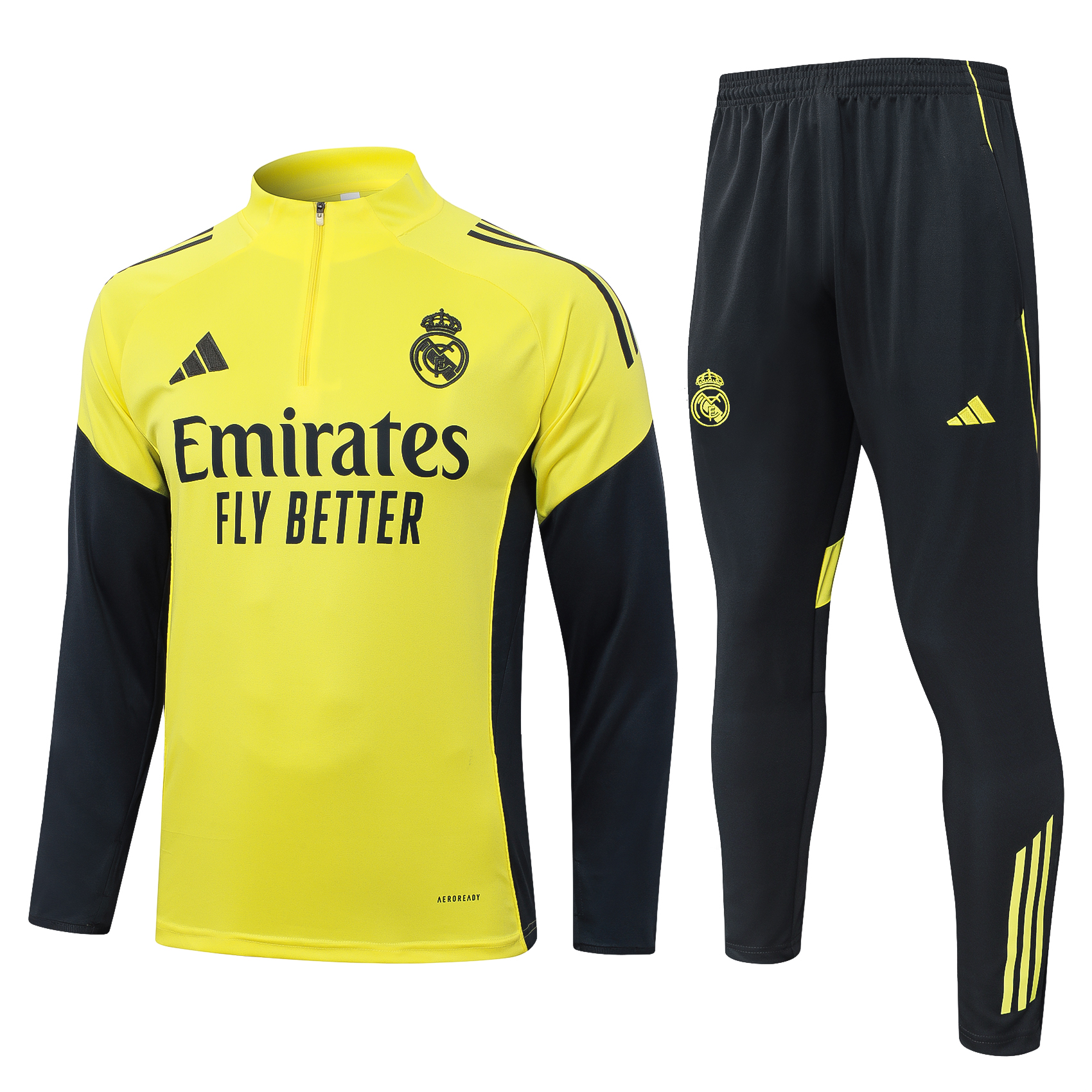 Real Madrid Training Kit (Sweatshirt+Pants) Yellow 2025/26
