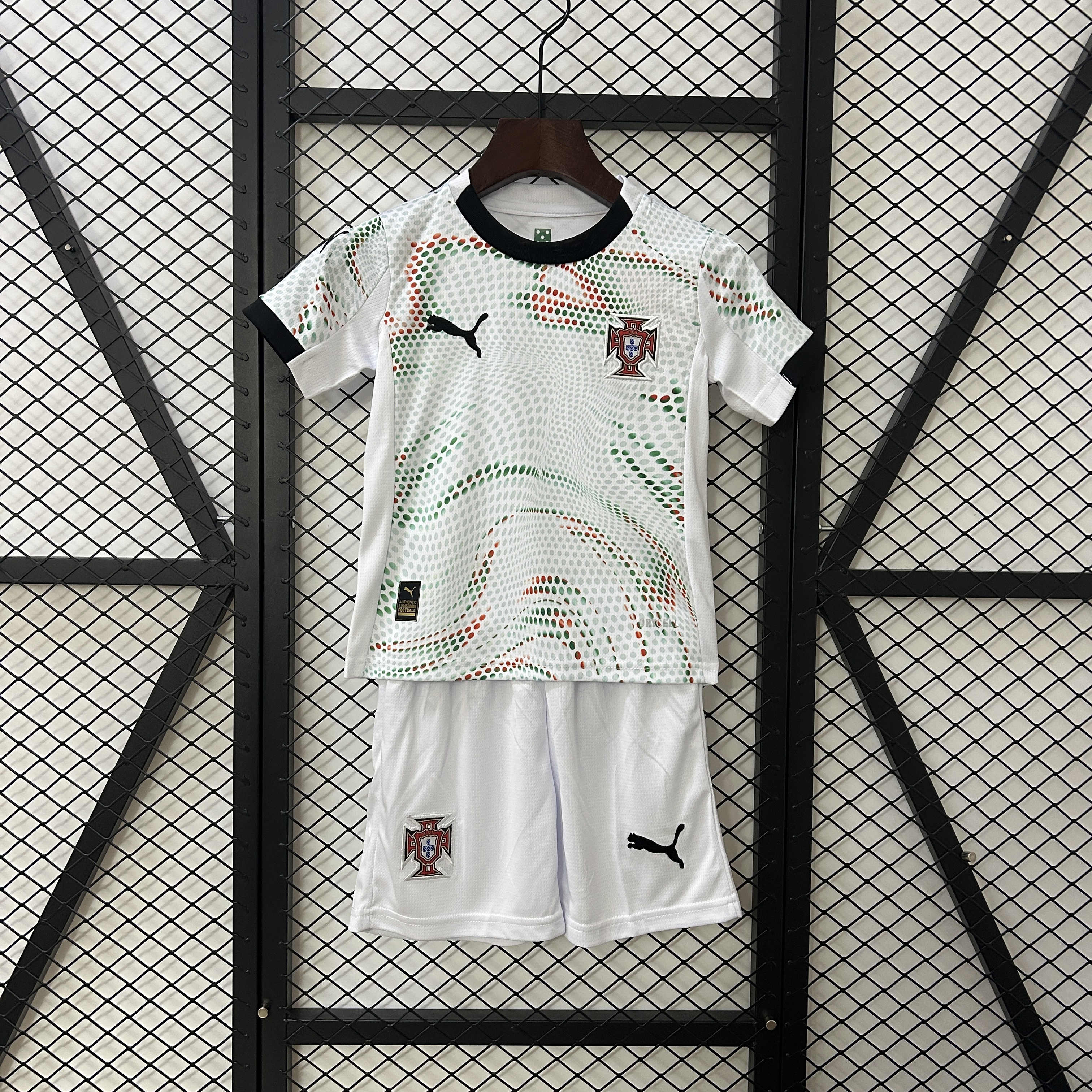 Portugal Away Football Uniform Kids Kit Jersey+Shorts 2025