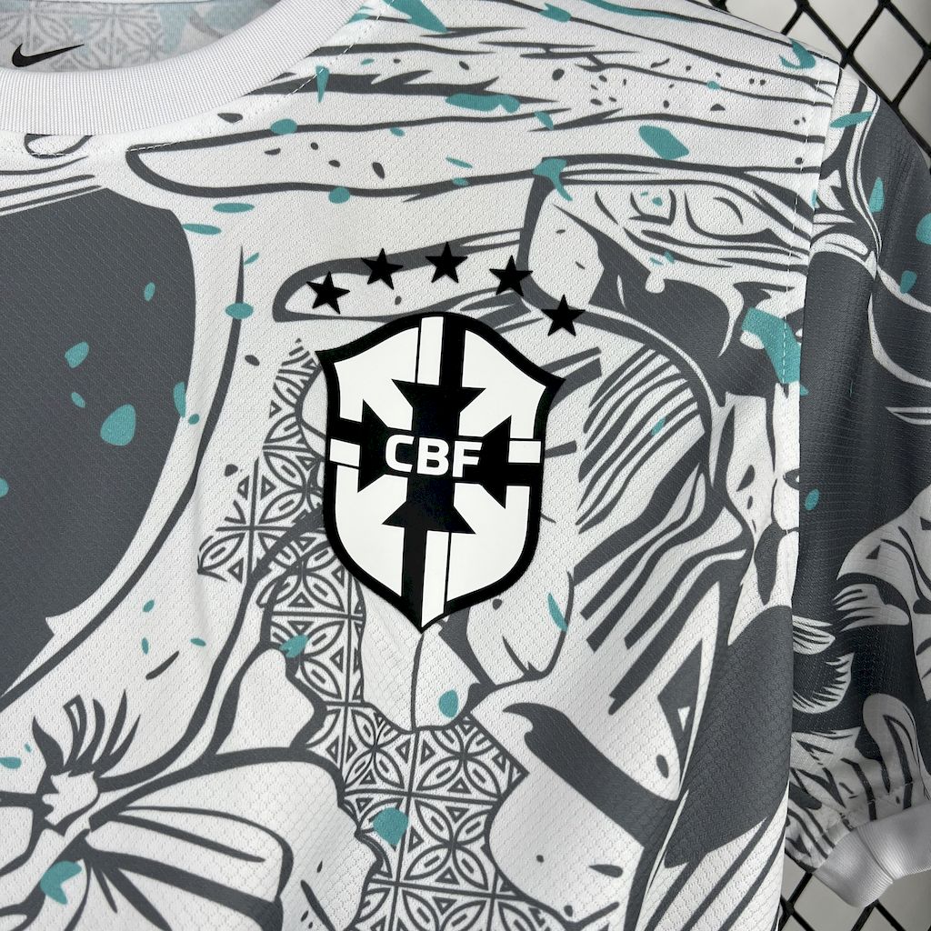 Brazil Soccer Jersey Blue Parrot Special Edition Custom Shirt 2025