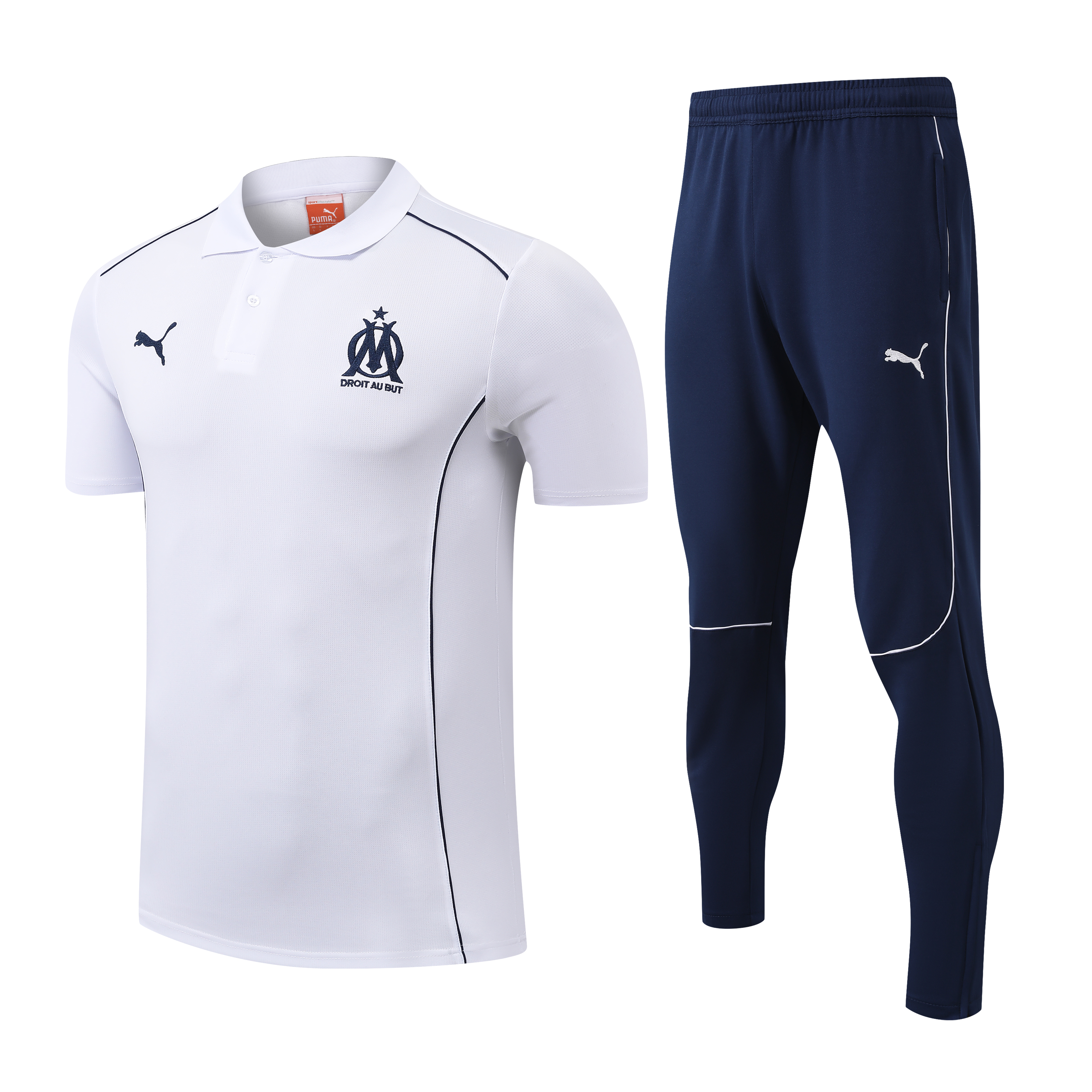 Marseille Training Kit (Polo+Pants) White 2025/26