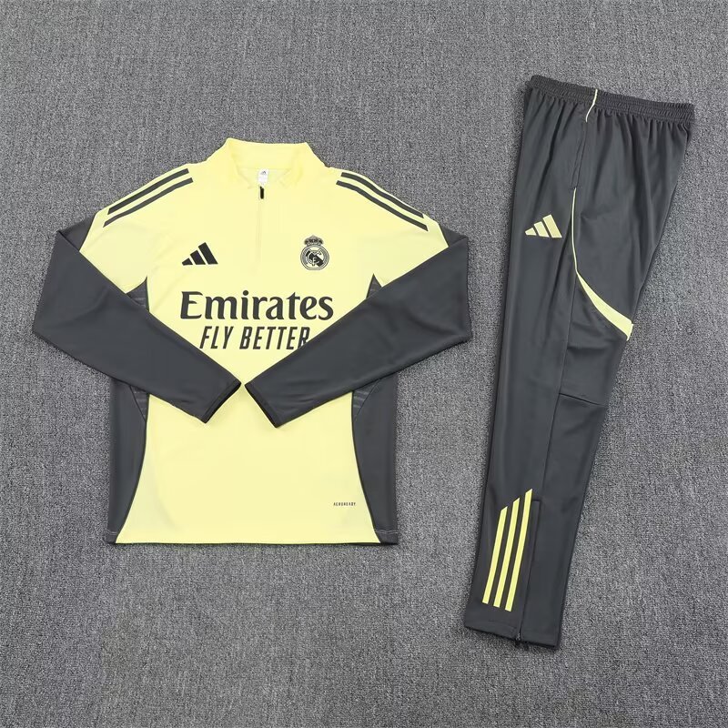 Real Madrid Training Kit (Sweatshirt+Pants) Yellow 2025/26