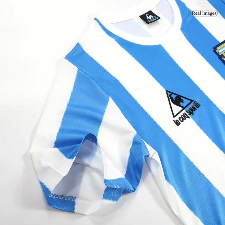 Argentina Retro Jersey Custom Home Football Jersey 1986