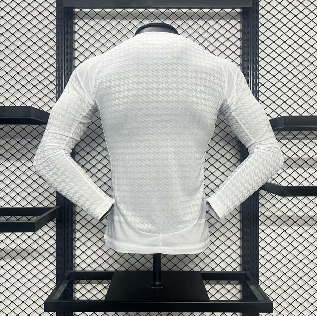 Real Madrid Authentic Soccer Jersey Home Long Sleeve Shirt 2024/25