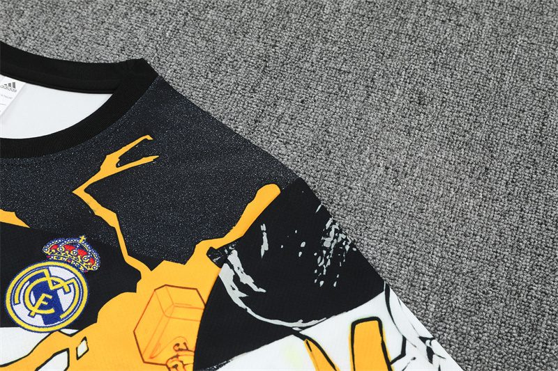 2025/2026 Short-Sleeve Real Madrid Yellow and White [Marvel Collaboration]