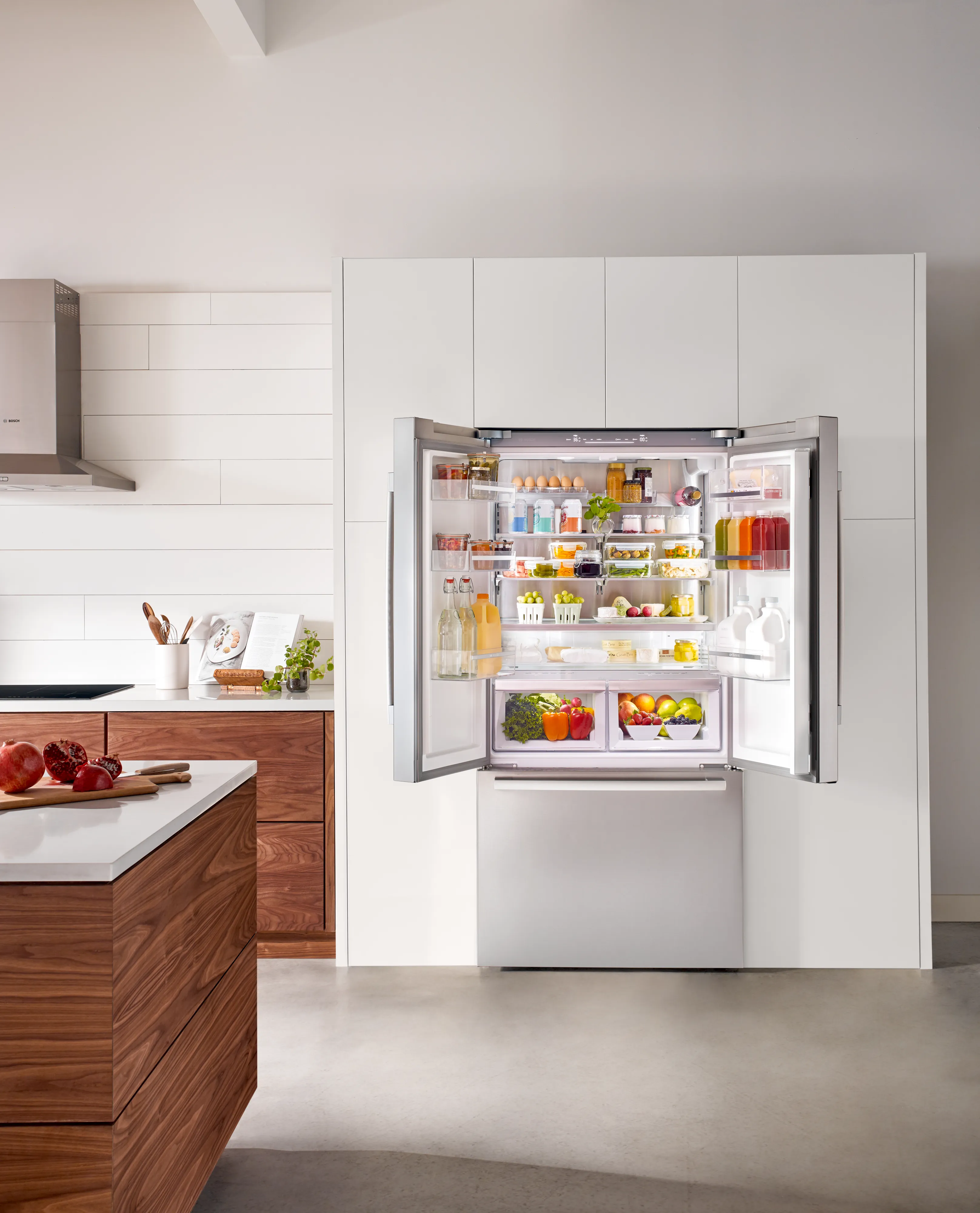 Bosch B36CT80SNS 800 Series French Door Bottom Mount Refrigerator 36'' Stainless steel (with anti-fingerprint)
