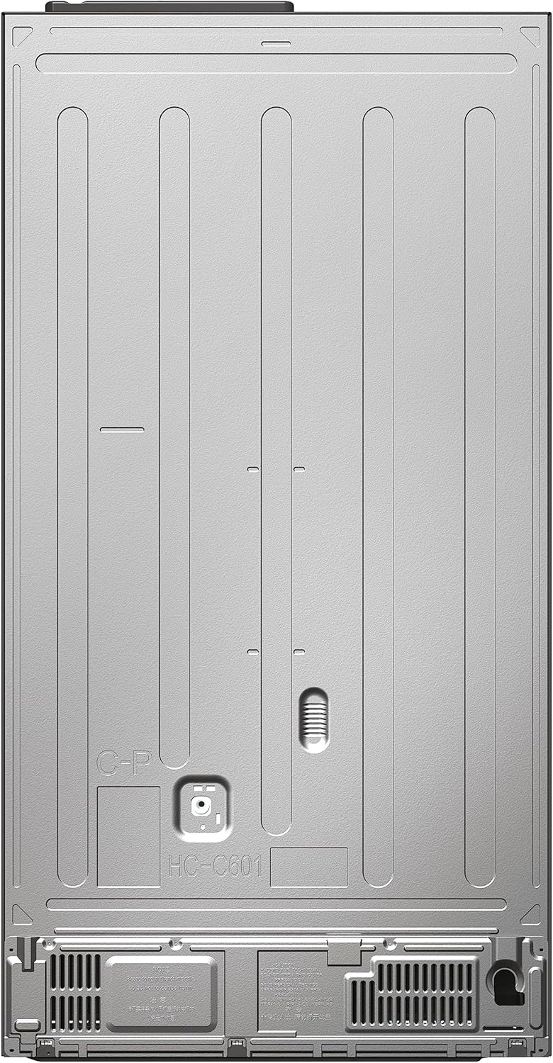 Haier HSW59F18DIMM Plumbed Frost Free American Fridge Freezer - Stainless Steel - D Rated [Energy Class D]